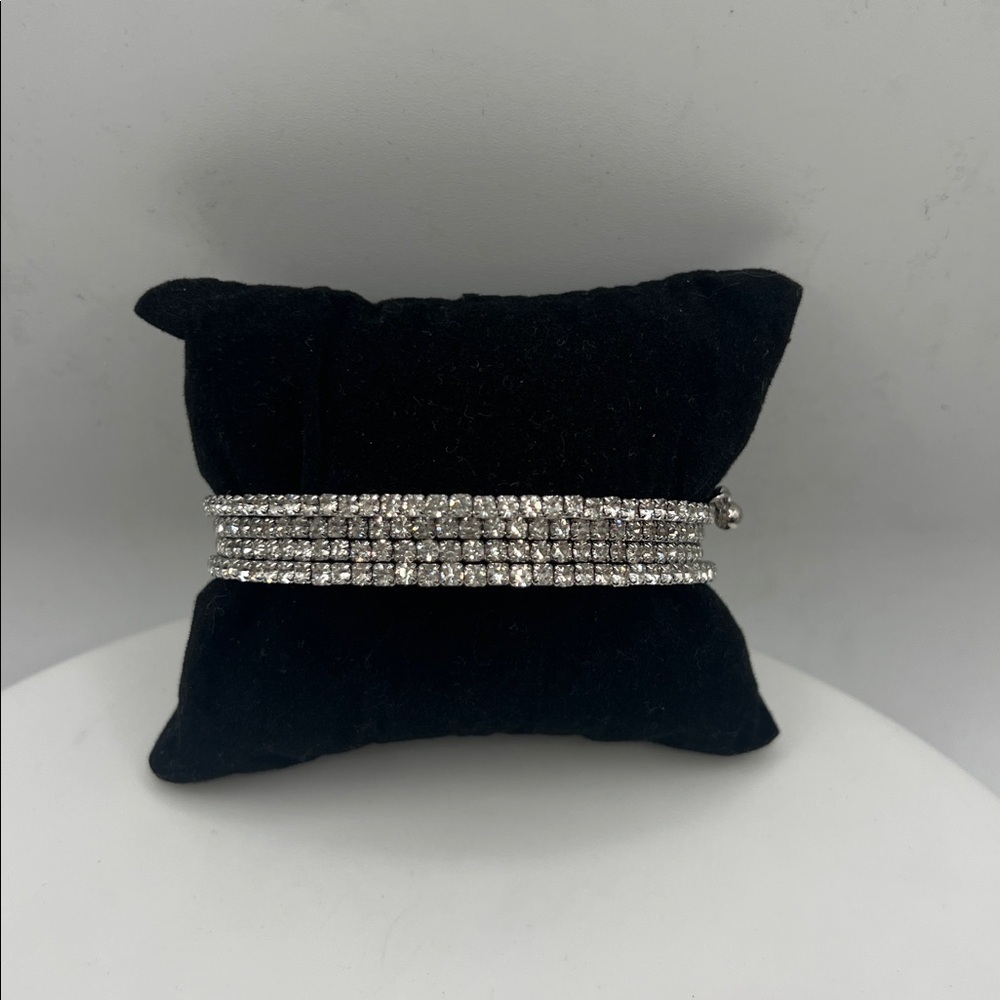 rhinestone wrap around bracelet 7” 7 inches